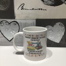 Grand Mug "j’achète du tissu"