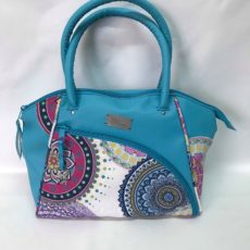 Sac porté main turquoise
