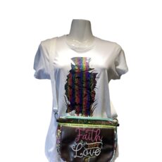 sac bandoulière similicuir et tissu